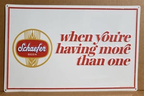 Schaefer Beer Tin Sign