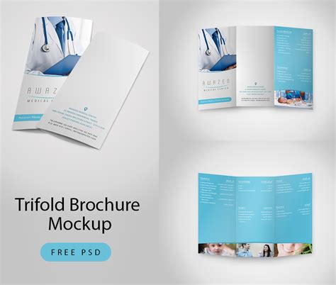 Trifold Brochure Mockup Free PSD – Download PSD