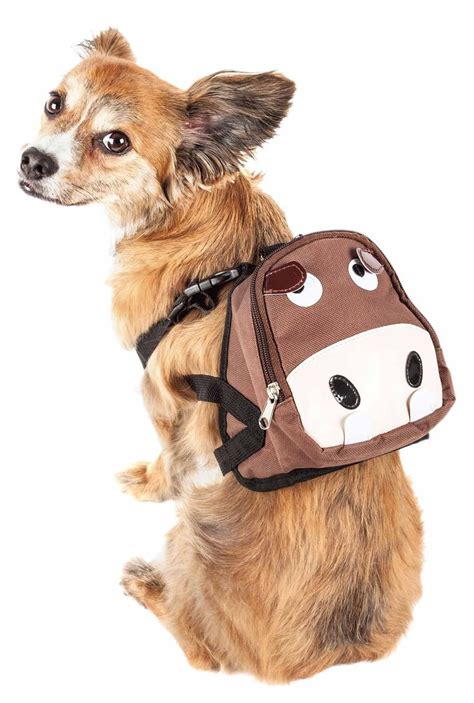 Pet Life 'mooltese' Large-pocketed Compartmental Animated Dog Harness Backpack - Trivoshop ...