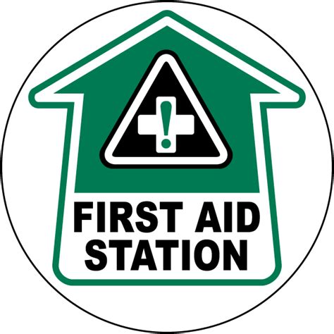 First Aid Station Floor Sign - Get 10% Off Now