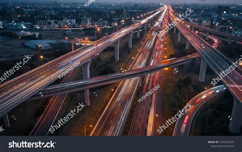 Aerial View Highway Interchange Transport Concept Stock Photo 1535224724 | Shutterstock