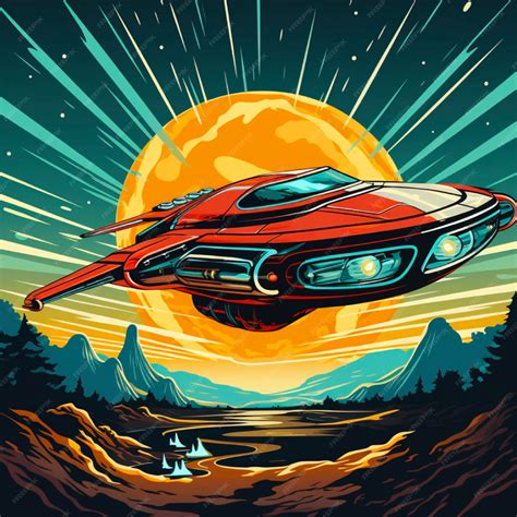 Premium AI Image | Scifi Spaceship flying Fantastic flying car Vector ...