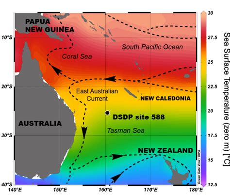 Tasman Sea Map - extremetrust