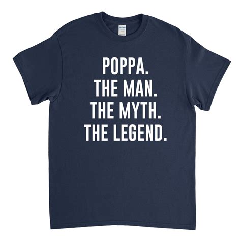 Funny Poppa Gift Poppa the Man the Myth Poppa Tshirt Fathers Day Gift - Etsy