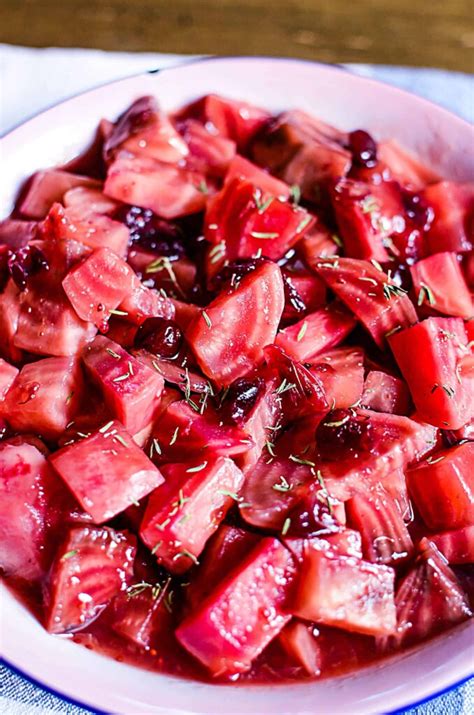 Crock Pot Cranberry and Candy Cane Beets | The Salty Pot