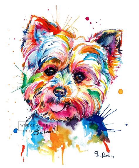 Colorful Yorkshire Terrier Art Print Print of My Yorkie Original Watercolor Painting - Etsy ...