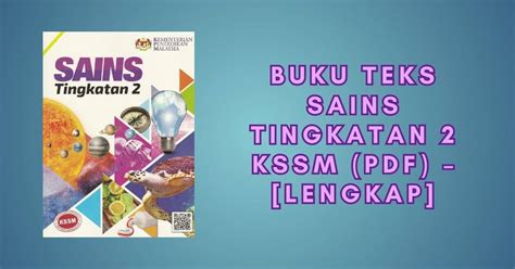 Buku Teks Sains Tingkatan 2 KSSM (PDF) – [LENGKAP]