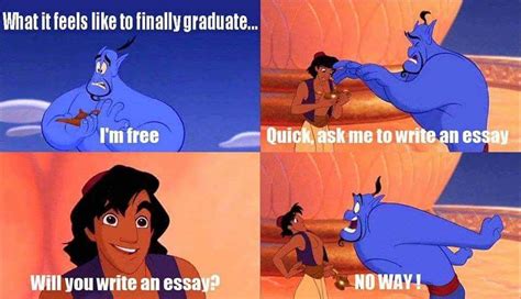 What it feels like to finally graduate. Aladdin. RIP Genie You're free. | Disney funny, Disney ...