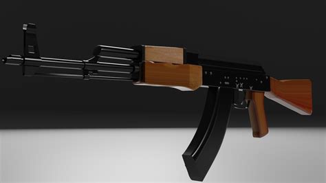 Akm assault rifle model - TurboSquid 1561327