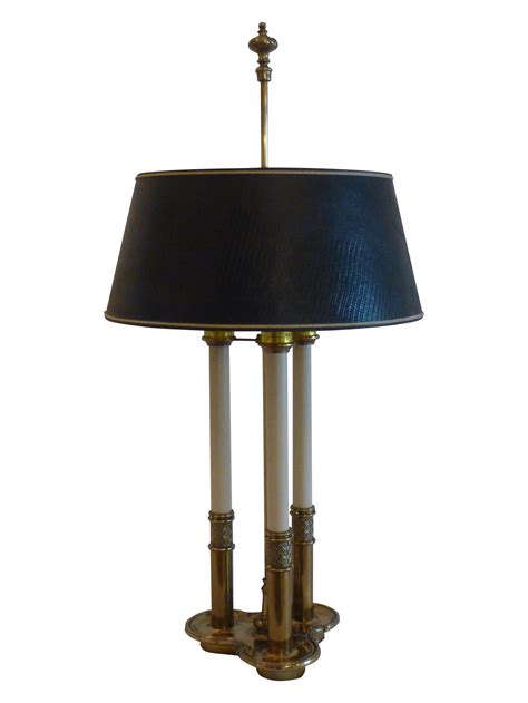 Stiffel Bouillotte Brass 3 Candlestick Table Lamp | Chairish