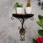 Buy SwuD Wrought Iron Hanging Wall Bracket Shelf Wall Rack for Living ...