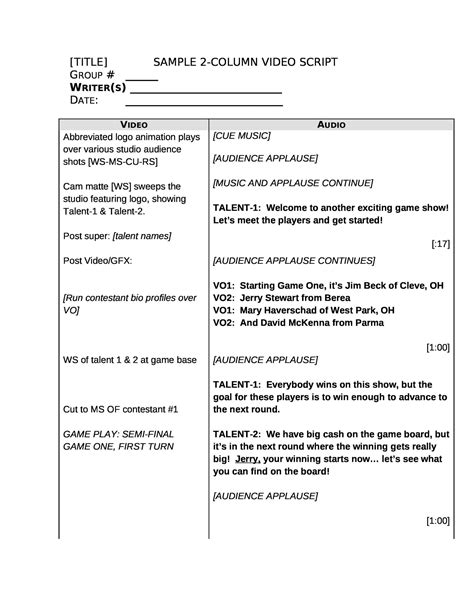 Free Printable Screenplay Templates [Word, PDF]