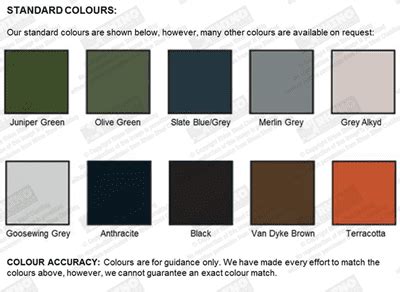 Steel Roof Colours - Coatings / finishes | Rhino Steel