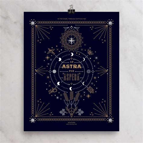 Ad Astra Per Aspera • Art Print – CatCoq