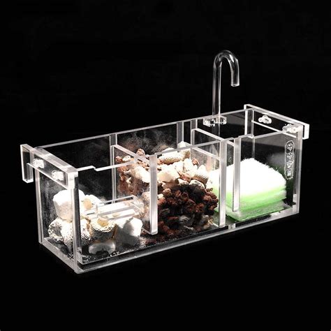 3 in 1 Acrylic Filter Box External Hanging Water Purifier for Aquarium Fish Bowl Three boxes (no ...