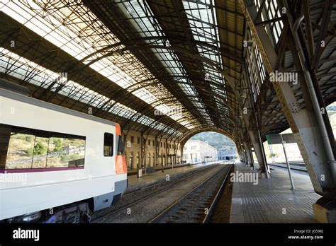 Train station of Portbou, iron architecture Girona province,Catalonia ...