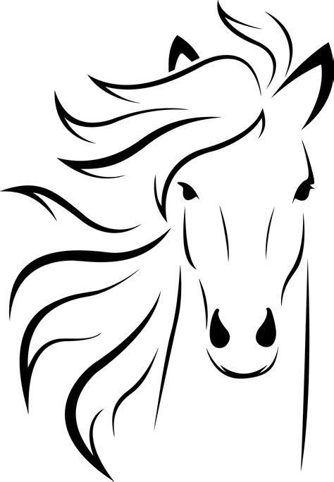 Clipart horse line art, Clipart horse line art Transparent FREE for ...