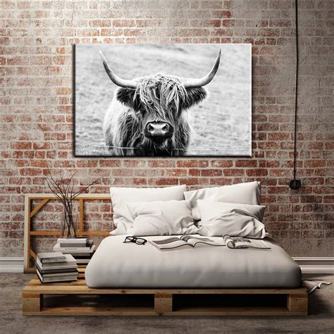 Highland Cow Canvas Wall Art Prints Cow Canvas Art Highland - Etsy