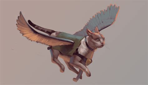 Art of Enea - Flying cat - character concept art