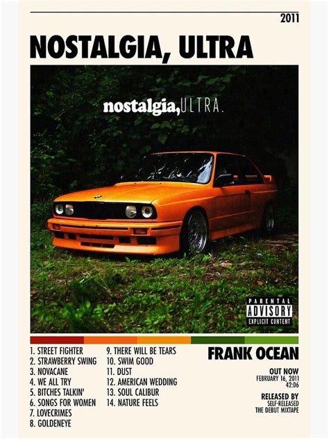 "Nostalgia Ultra Tracklist Posters Album - Album Cover Poster | Poster ...