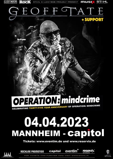 Event Geoff Tate - 04/04/2023 - Mannheim - Capitol - Germany