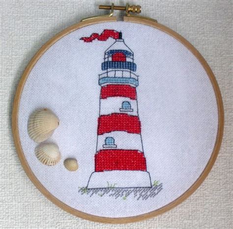 Lighthouse Cross Stitch Pattern Modern Cross Stitch Pattern Sea Counted Cross Stitch Pattern ...