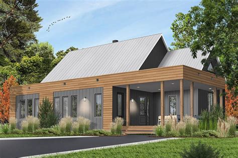 Plan 22530DR: Charming Contemporary 2-Bedroom Cottage House Plan ...