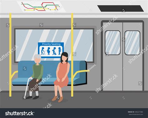 Priority Seat Metro Subway Train Vector: เวกเตอร์สต็อก (ปลอดค่าลิขสิทธิ์) 346227386 | Shutterstock