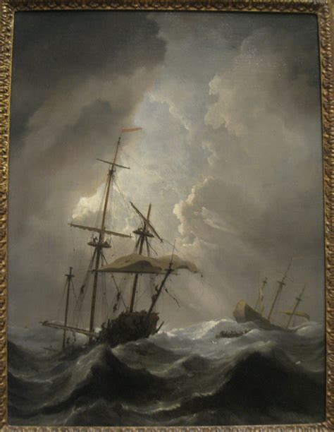 Storm at Sea by Willem van de Velde the Younger (1633-1707) | Zeilboot schilderij, Schepen, Zeilboot