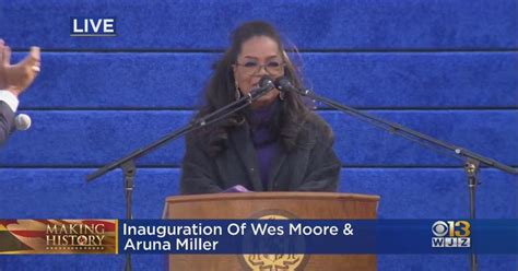 Oprah Winfrey introduces Wes Moore as Maryland's 63rd governor - CBS ...