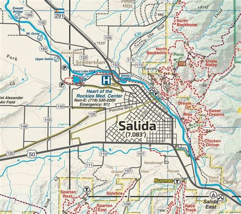 Salida & Buena Vista Trail Map