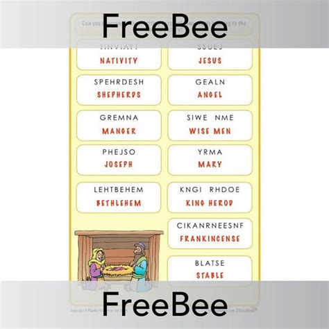 Christmas Anagrams | PlanBee FreeBees