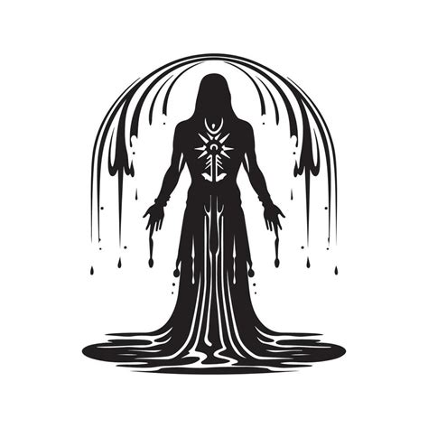 water acolyte, vintage hand drawn illustration 28194850 Vector Art at ...