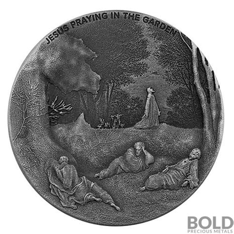 2021 2 oz Jesus Praying in the Garden Silver Coin | BOLD Precious Metals