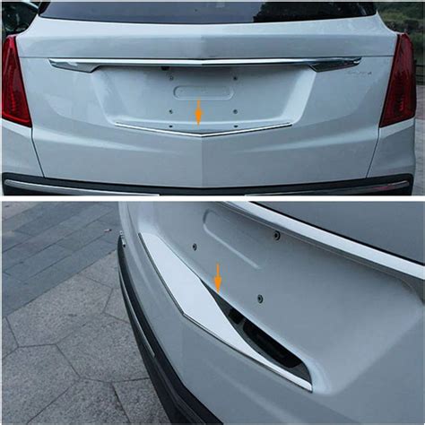 RefittedX Stainless Steel Rear Bumper Guards Bumper Door Sill Plate Scuff for Cadillac XT5 2017 ...