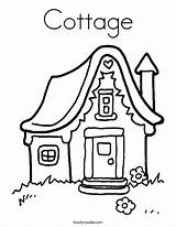 Cottage Coloring Page  Twisty Noodle sketch template