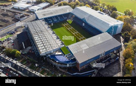 Aerial view of Hillsborough Stadium, home of Sheffield Wednesday FC ...