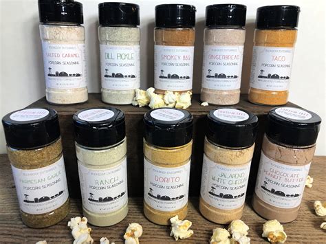 Gourmet Popcorn Seasoning Gift Set Flavored Popcorn Mix | Etsy