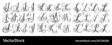 Cursive Calligraphy Fonts Alphabet