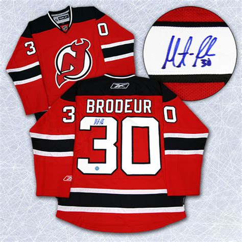 Martin Brodeur New Jersey Devils Autographed Red Reebok Premier Hockey ...