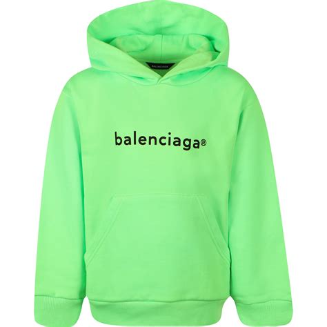 Balenciaga Copyright Logo Hoodie in Light Green — BAMBINIFASHION.COM