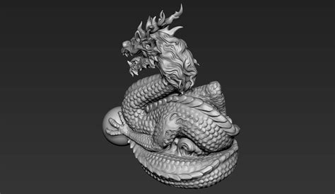 Dragon Sculpture 2 - 3D Model by grihaos001