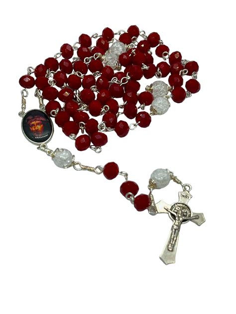 Precious Blood Jesus Christ, Red Rosary, Chaplet Precious Blood, Handmade - Etsy