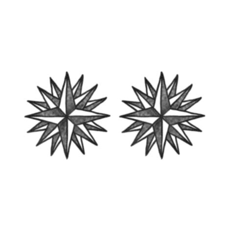 16 Pointed Star Tattoo set of 2 Russian Criminal Tattoo / - Etsy