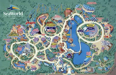 Theme park map, Sea world, Orlando parks