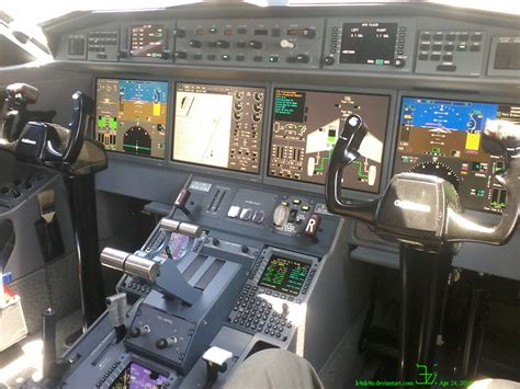 Plane 20160424 _ Gulfstream G650ER cockpit by K4nK4n on DeviantArt