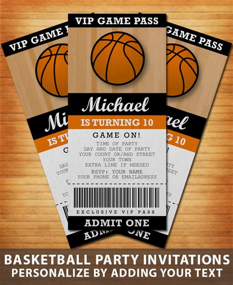 Basketball Party Invite – Free Printable - M. Gulin - Papercrafts Prints and More