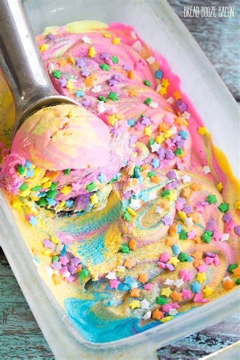 Unicorn Ice Cream | Homemade ice cream, Cream recipes, Desserts