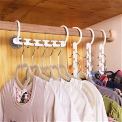 1 Pc Space Saving Hanger Storage Plastic Clothes Hanging Hook Organizador Wardrobe Hanger With ...