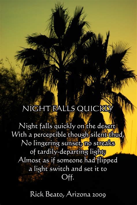 Night falls quickly on the Sonoran Desert | Sonoran desert, Poster, Quip